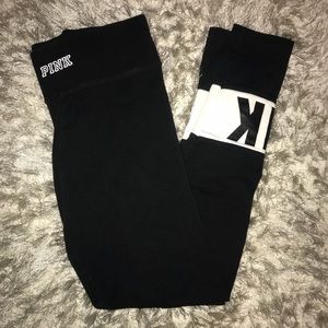 Victoria’s Secret PINK Black Ankle Leggings